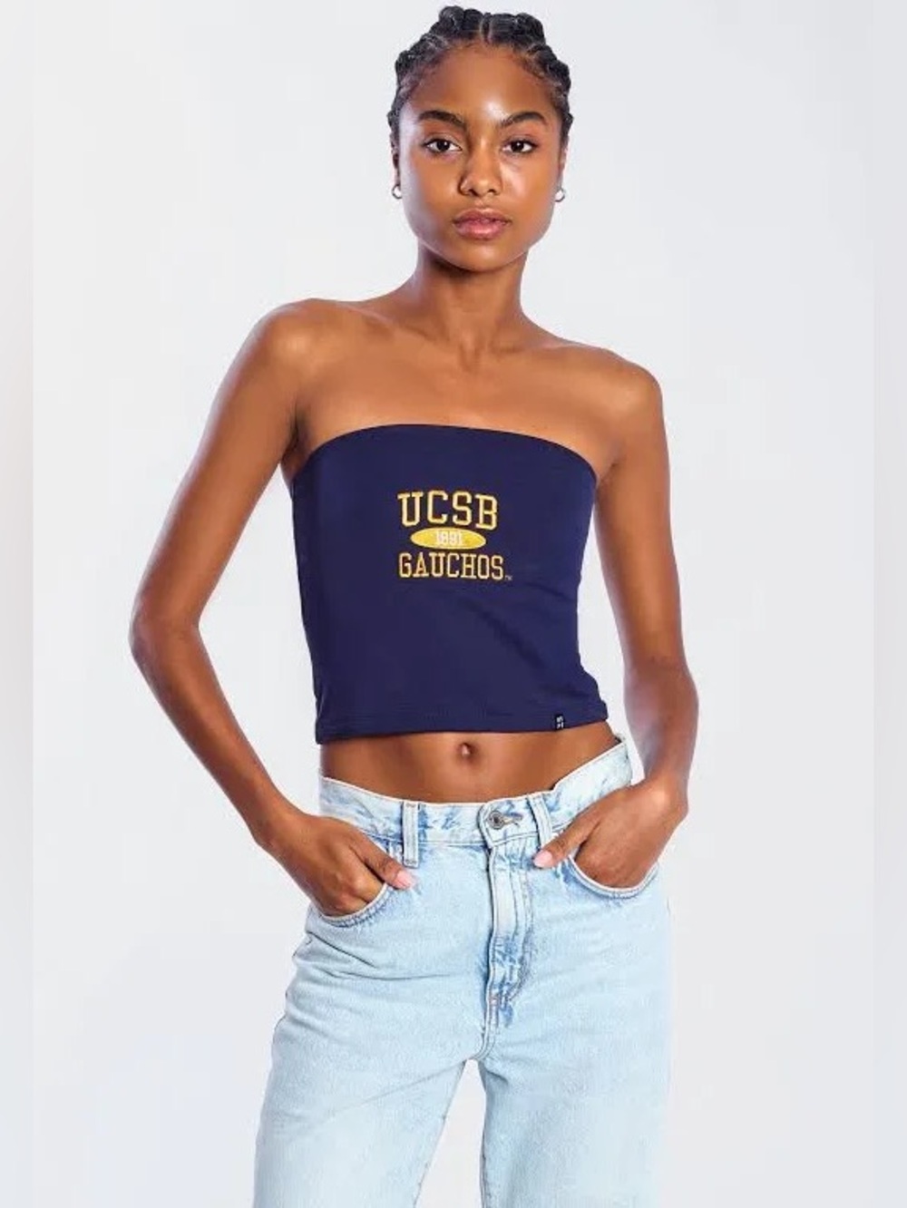 Hype & Vice UCSB Tube Top - Navy - XS